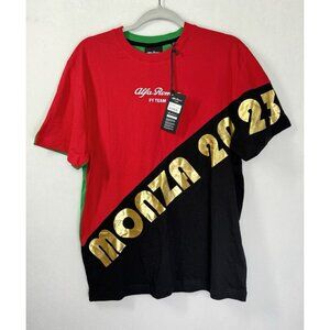 Alfa Romeo Racing Monza F1 2023 Team Shirt Mens Medium Red Black Italia Official